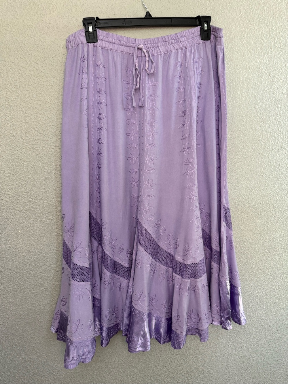 Holy Clothing Embroidered Maxi Skirt Size L/XL